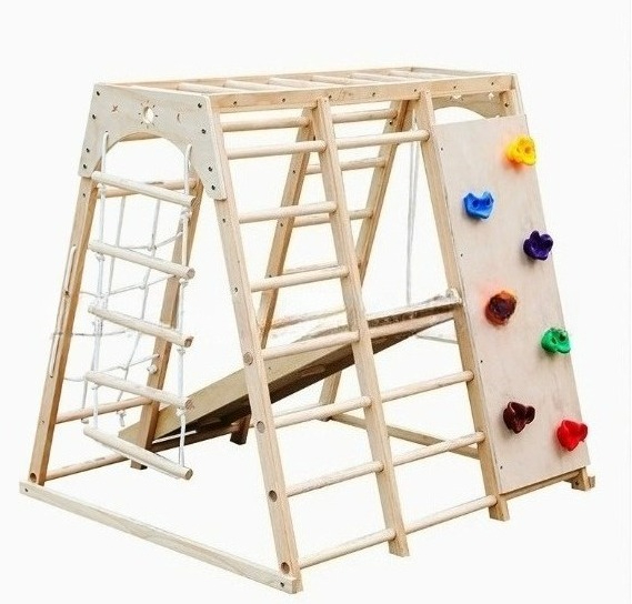 Kids Outdoor Climbing Frame - Set mainan panjat kayu dengan kombinasi