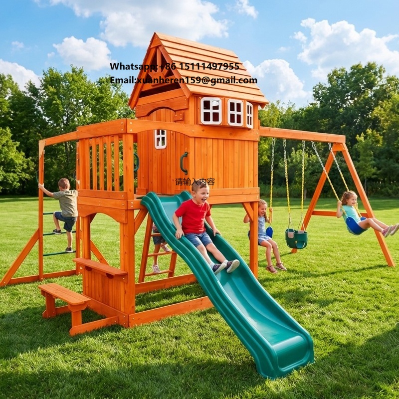 Kids Outdoor Climbing Frame - Peralatan Hiburan Luar Ruangan Besar, Mainan