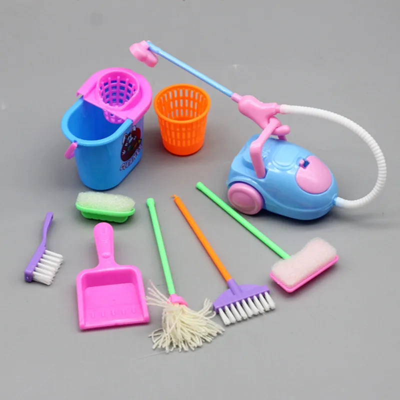 Kids Outdoor Broom - 9 Buah Perlengkapan Kebersihan Rumah Boneka