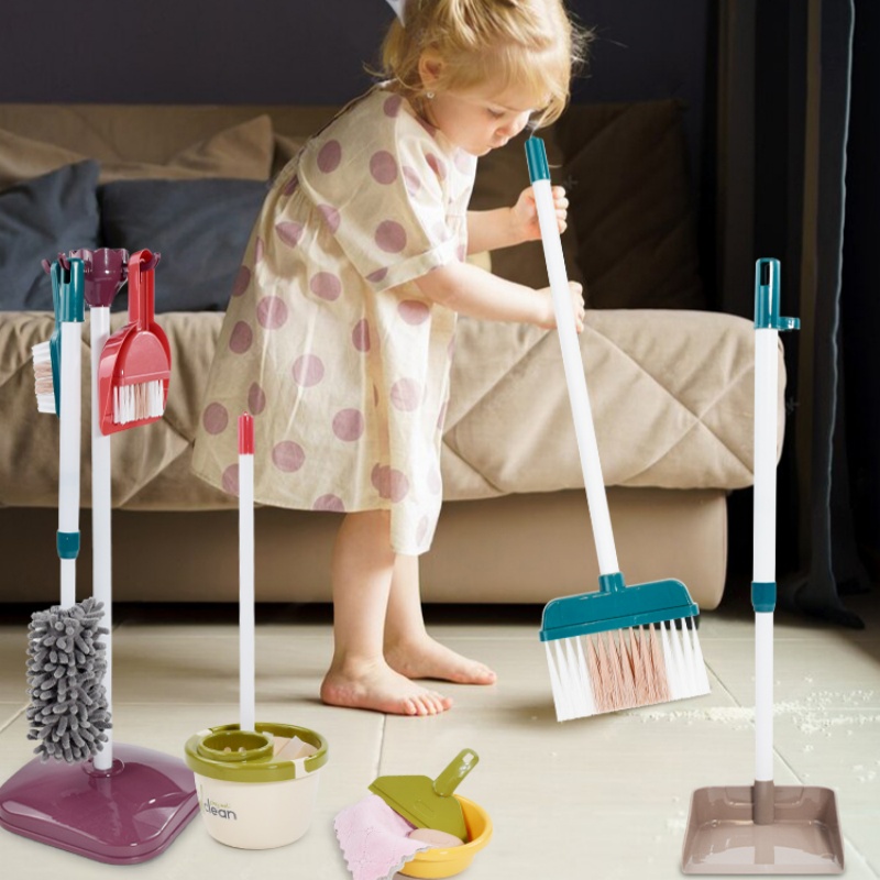Kids Outdoor Broom - Mainan pembersih vakum simulasi anak-anak, Set