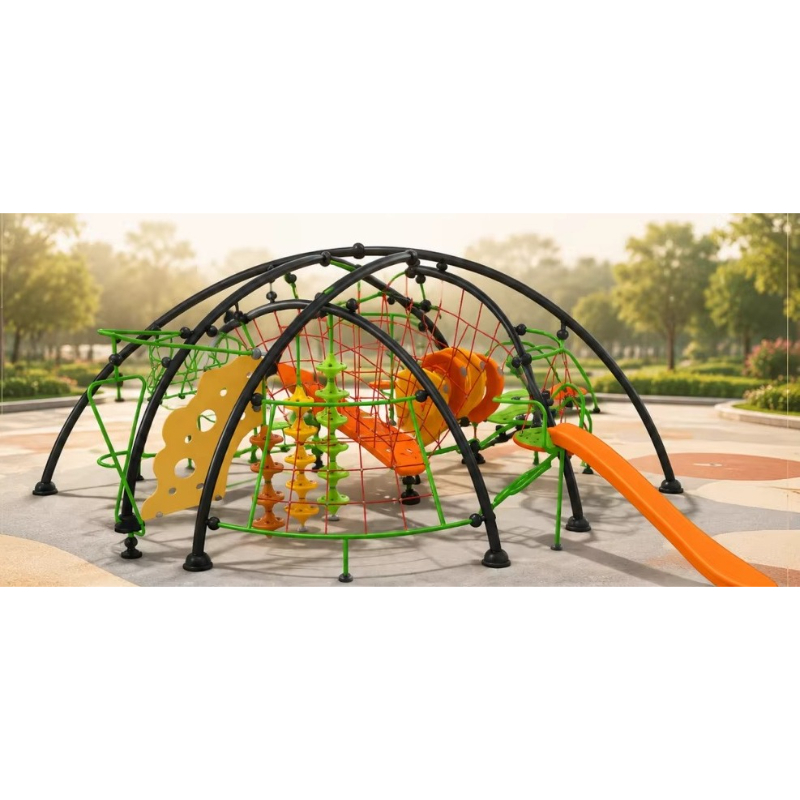 Kids Outdoor Climbing Frame - Rangka Panjat, Kubah Tali Luar Ruangan,