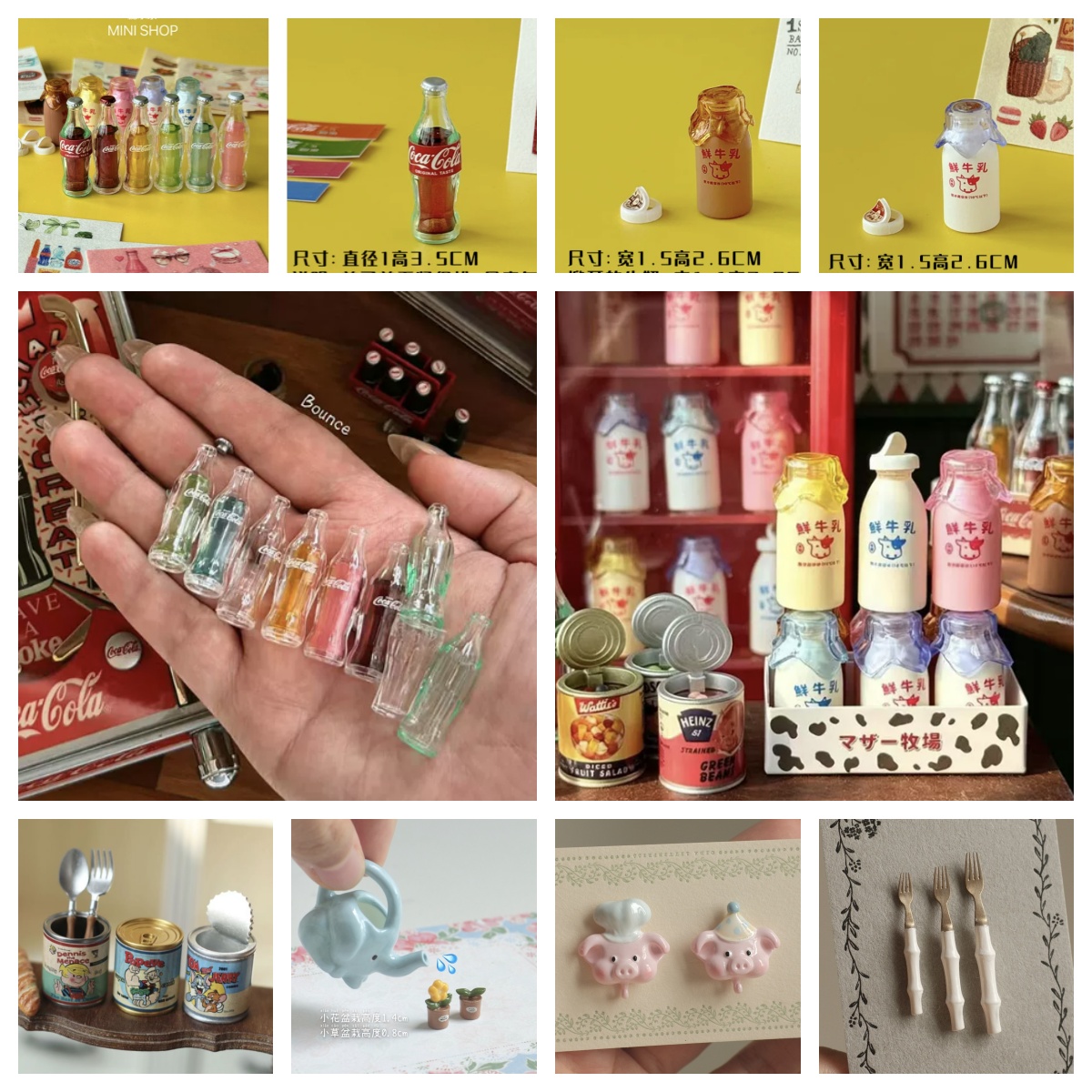 Kids Outdoor Kitchen Accessories - Set Botol Susu Mini Cola 6