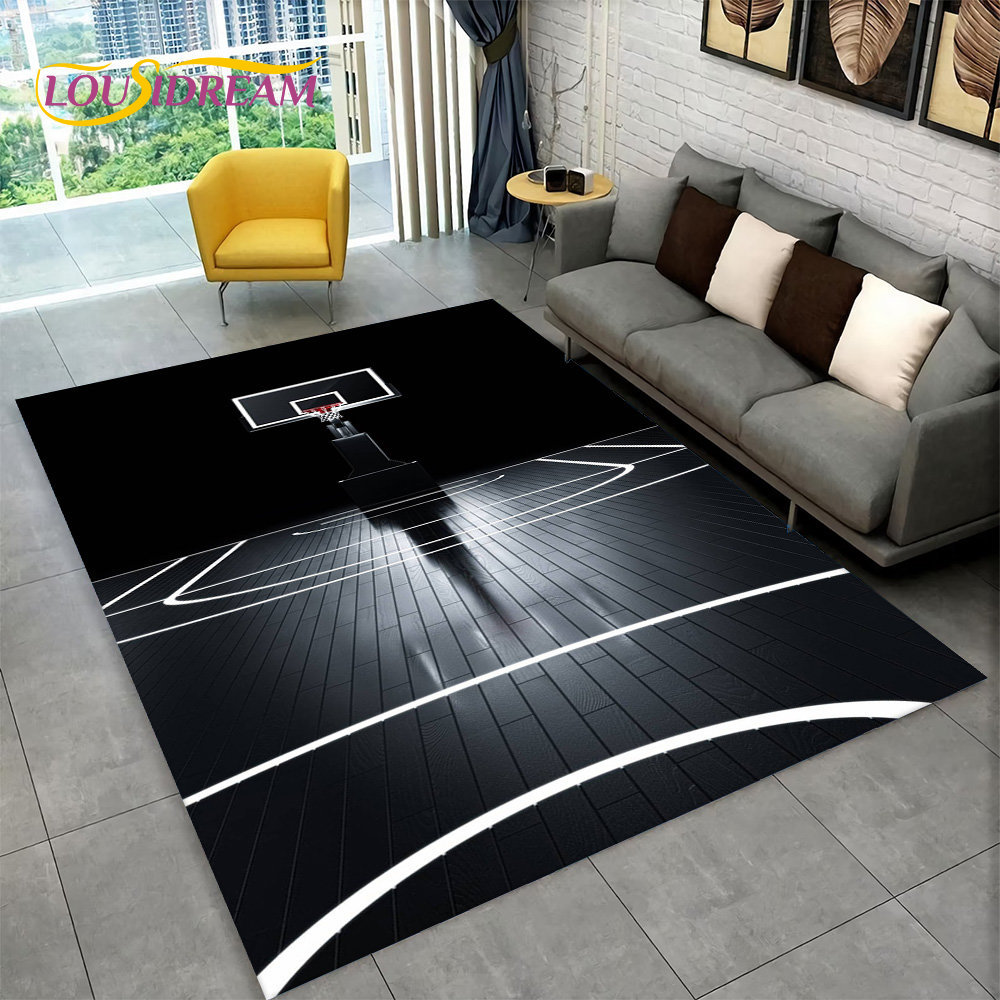 Kids Outdoor Area - Karpet Area kartun basket 3D besar,
