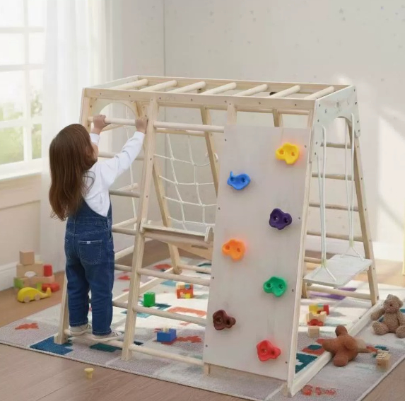 Set mainan panjat kayu dengan  - Kids Outdoor Climbing Frame ulasan dan harga
