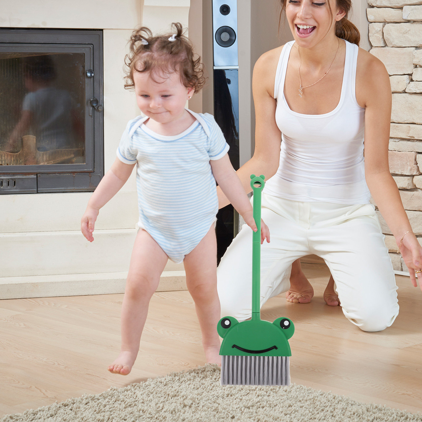 1 Set Sapu dan Pengki Anak-ana - Kids Outdoor Broom ulasan dan harga