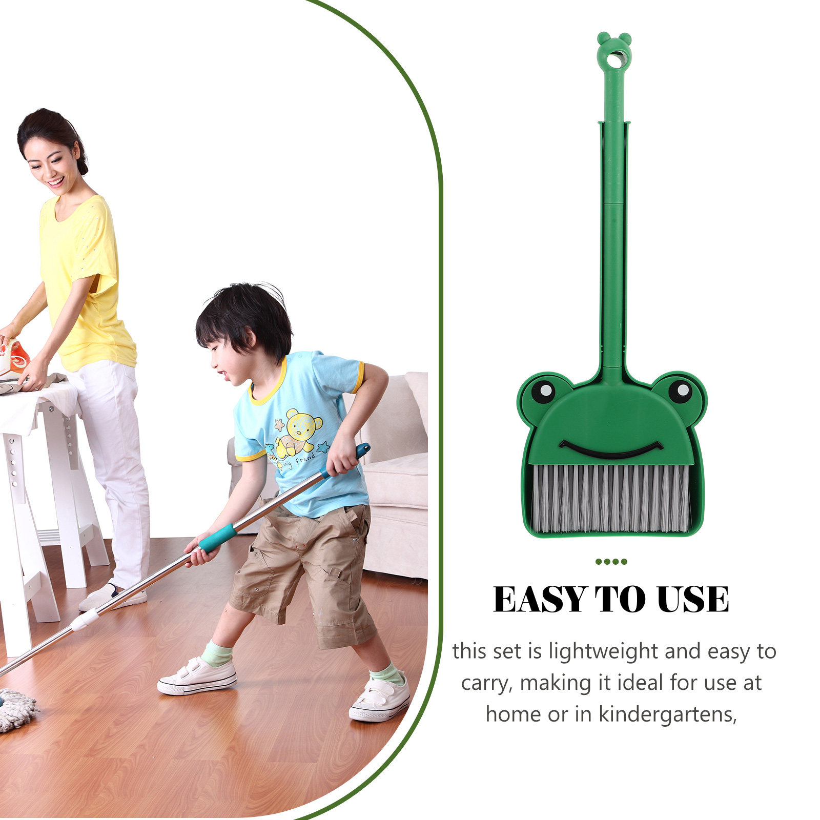 1 Set Sapu dan Pengki Anak-ana - Kids Outdoor Broom ulasan dan harga