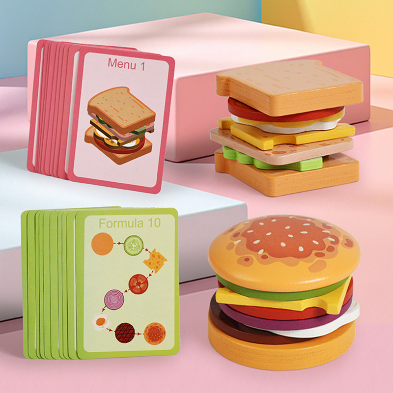 ·Mainan Susun Sandwich Hamburg - Kids Outdoor Kitchen Accessories ulasan dan harga