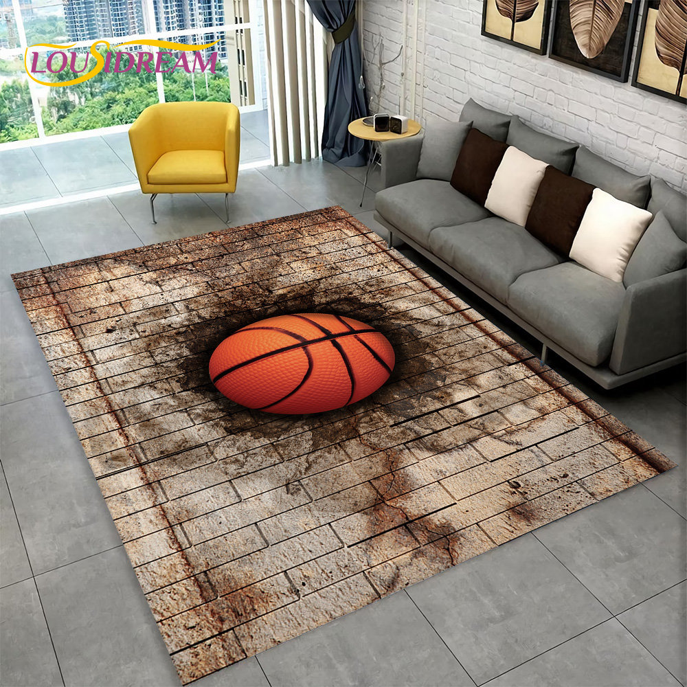 Karpet Area kartun basket 3D b - Kids Outdoor Area ulasan dan harga