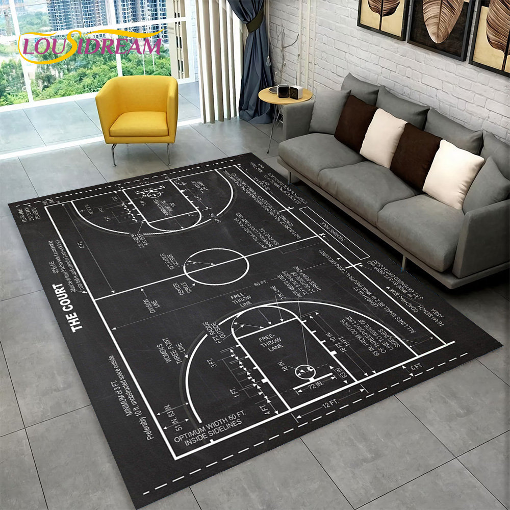 Karpet Area kartun basket 3D b - Kids Outdoor Area ulasan dan harga
