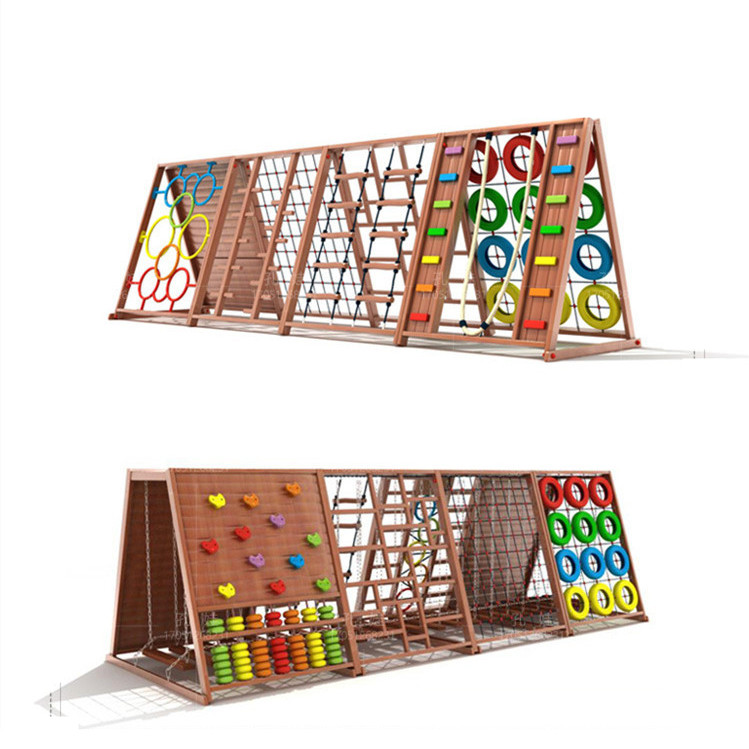 Rangka Panjat Tebing Kayu untu - Kids Outdoor Climbing Frame ulasan dan harga